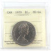 1970 Canada Nickel Dollar ICCS Certified MS64