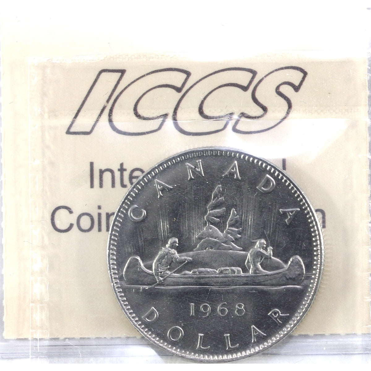 1968 No Island Canada ICCS Certified Dollar MS65