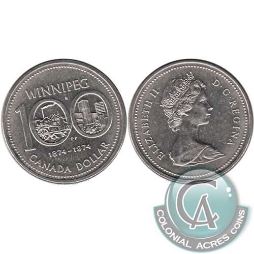 1974 Canada Double Yoke VCR 2 Nickel Dollar UNC+ (MS62)