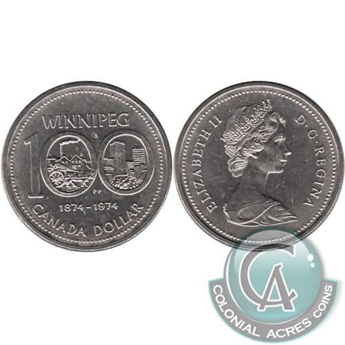1974 Canada Nickel Dollar Uncirculated (MS60)