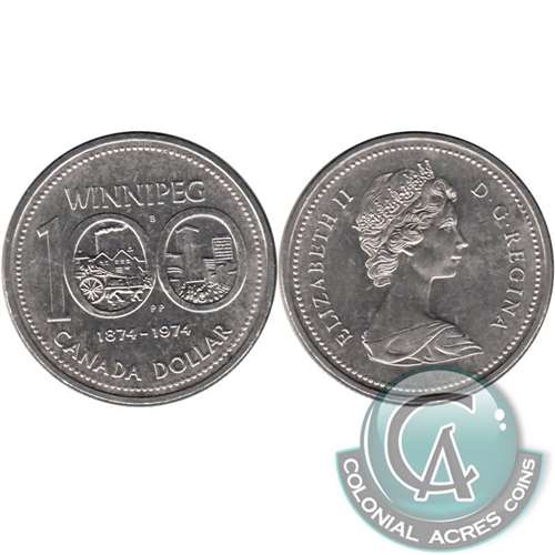 1974 Canada VCR #4 Nickel Dollar Brilliant Uncirculated (MS63)