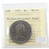 1975 Attached Jewel Canada Nickel Dollar ICCS Certified MS65