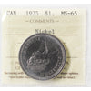 1975 Canada Nickel Dollar ICCS Certified MS65