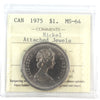 1975 Attached Jewels Canada Nickel Dollar ICCS Certified MS64