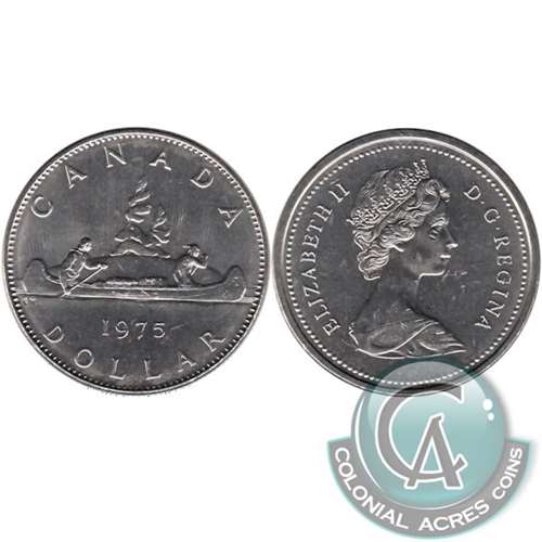 1975 Canada Nickel Dollar Uncirculated (MS60)