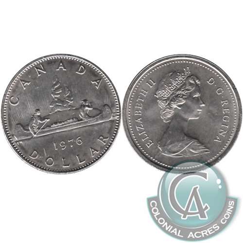 1976 Detached Jewel Canada Nickel Dollar Uncirculated (MS60)