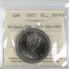 1977 Canada Nickel Dollar ICCS Certified MS63 CH# Obv-002