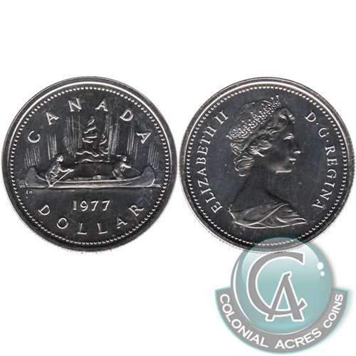 1977 Var. 2 Det. Jewel LWL Canada Nickel Dollar Proof Like