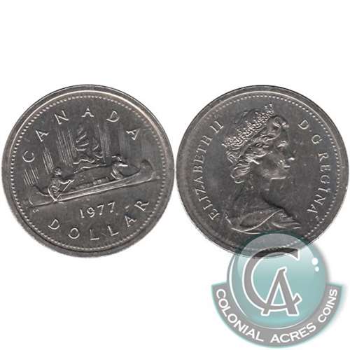 1977 Var. 3 Det. Jewel SWL Canada Nickel Dollar Circulated