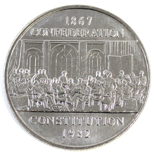 1982 Constitution Canada Nickel Dollar Choice BU (MS-64)
