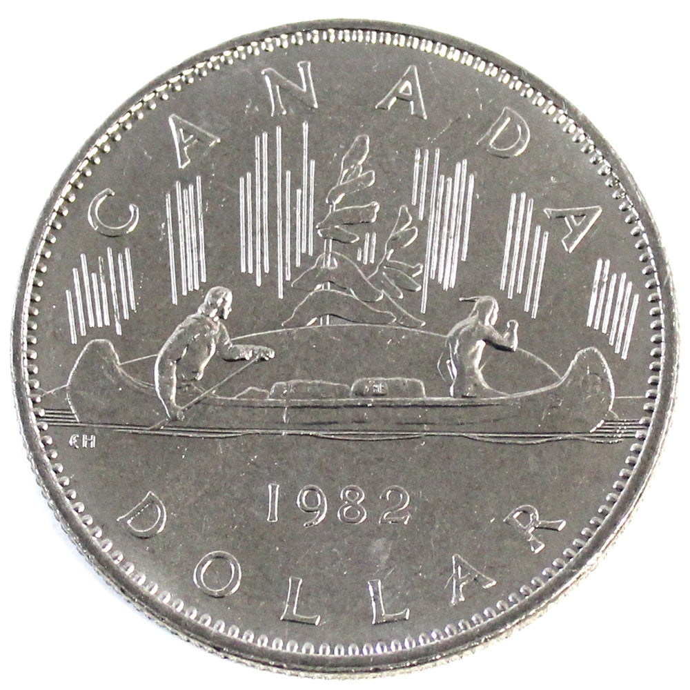1982 Voyageur Canada Nickel Dollar Uncirculated (MS60)