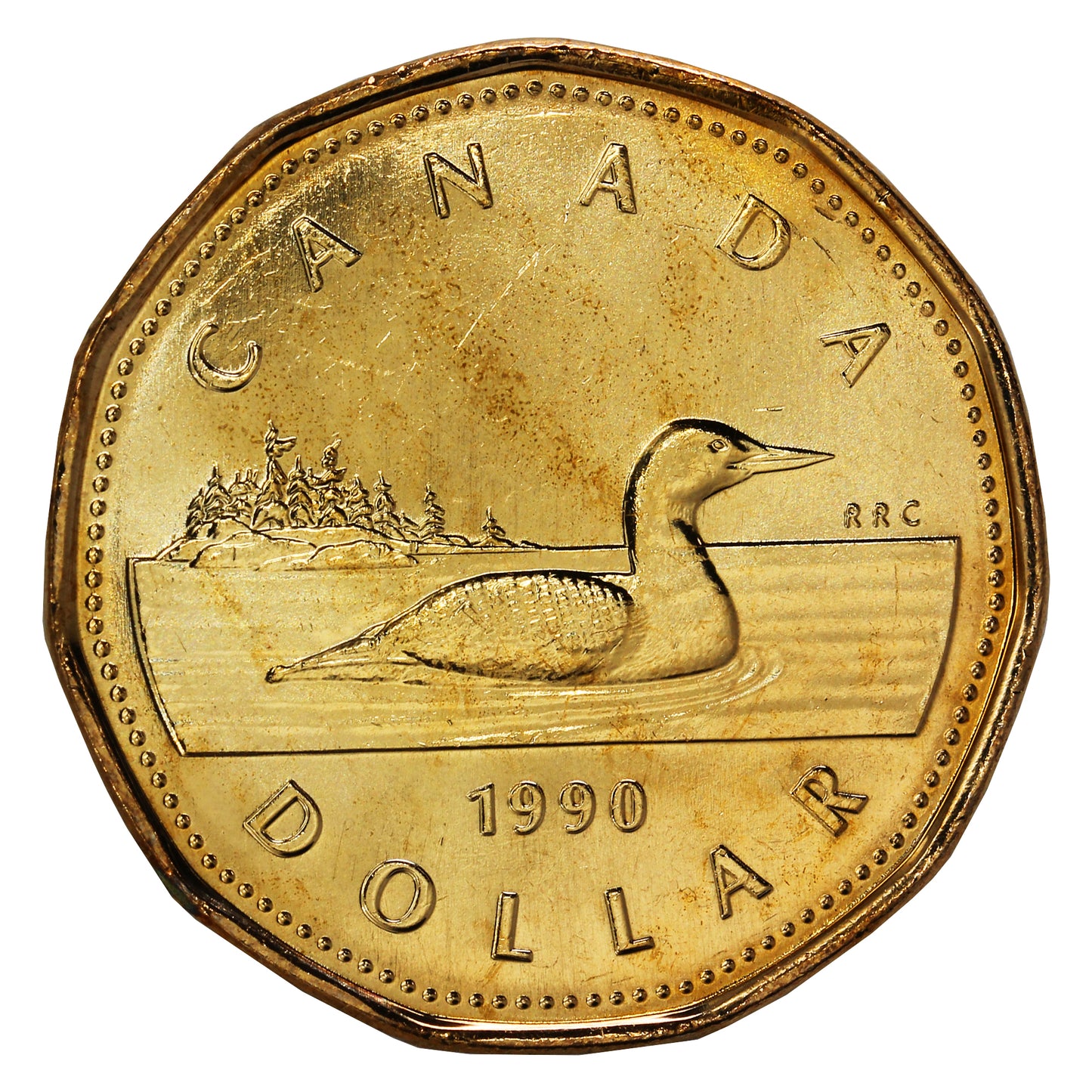 1990 Canada Loon Dollar Brilliant Uncirculated (MS63)
