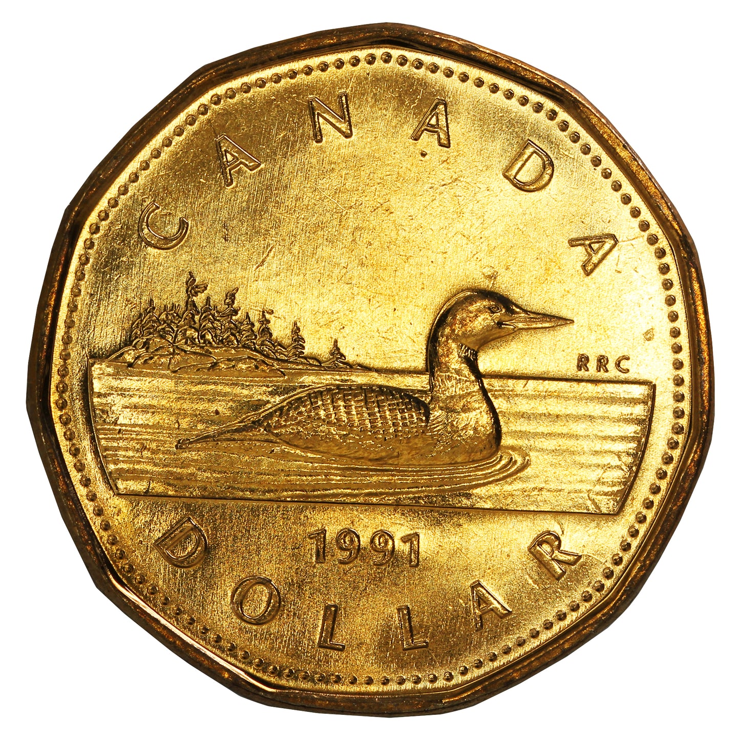 1991 Canada Loon Dollar Brilliant Uncirculated (MS63)