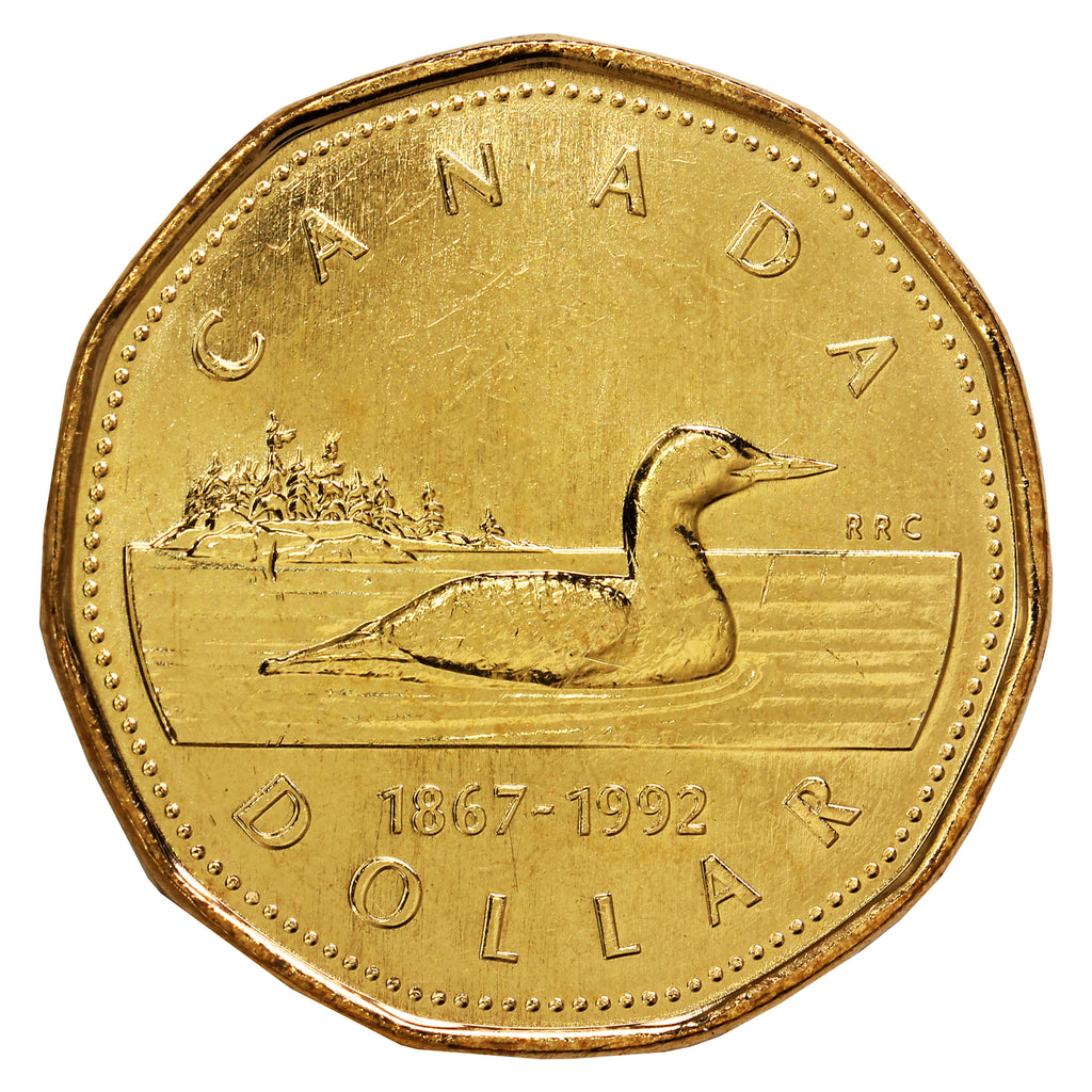 1992 Canada Loon Dollar Brilliant Uncirculated (MS63)