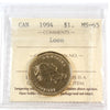 1994 Canada Loon Dollar ICCS Certified MS65