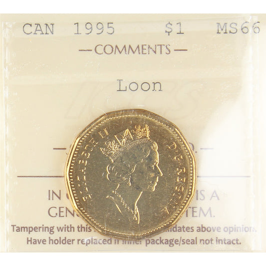 1995 Canada Loon Dollar ICCS Certified MS-66
