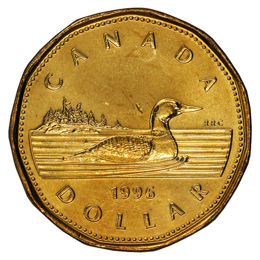 1996 Canada Loon Dollar Brilliant Uncirculated (MS63)