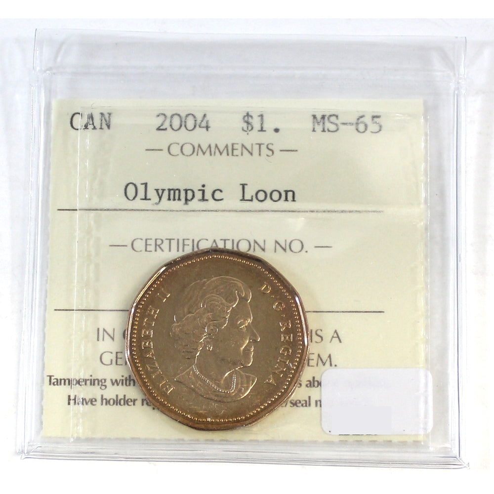 2004 Canada Olympic Loon Dollar ICCS Certified MS65