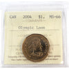 2004 Olympic Loon Canada Dollar ICCS Certified MS66