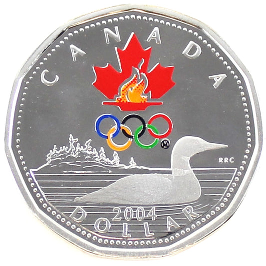 2004 Canada Silver Coloured Lucky Loon Dollar Proof_