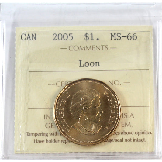 2005 Canada Loon Dollar ICCS Certified MS66