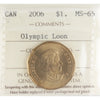 2006 Canada Olympic Loon Dollar ICCS Certified MS65