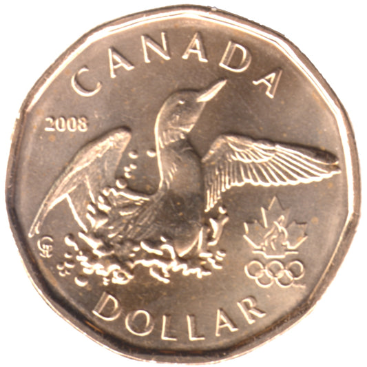 2008 Canada Olympic Loon Dollar Brilliant Uncirculated (MS63)
