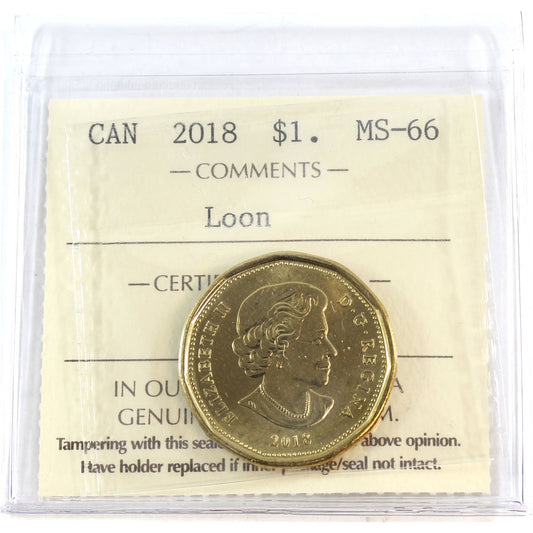 2018 Canada Loon Dollar ICCS Certified MS66
