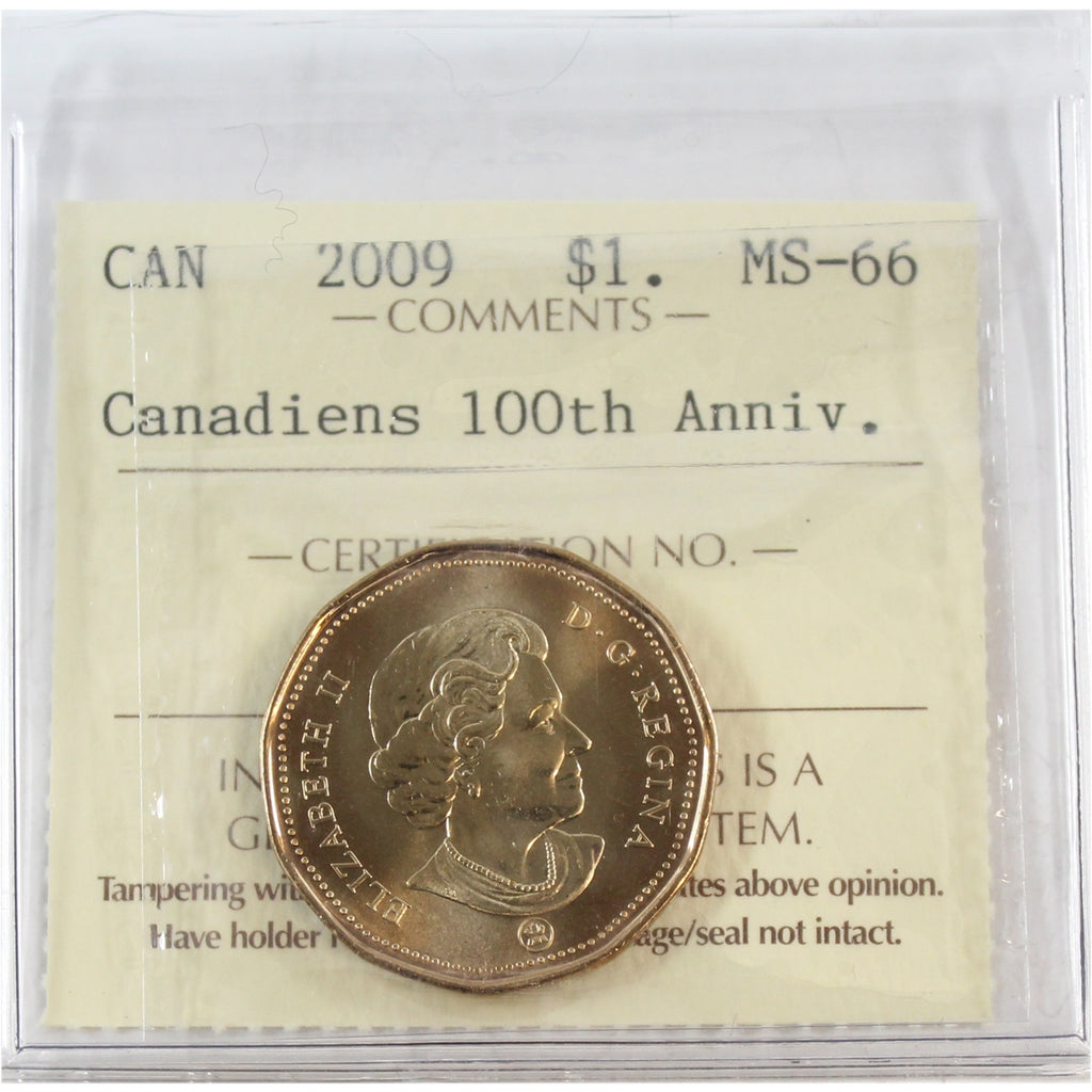 2009 Montreal Canadiens Canada Loon Dollar ICCS Certified MS66
