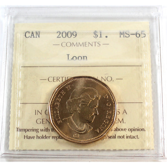 2009 Canada Loon Dollar ICCS Certified MS65