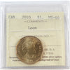 2010 Canada Loon Dollar ICCS Certified MS66 (Small Beads Variety)