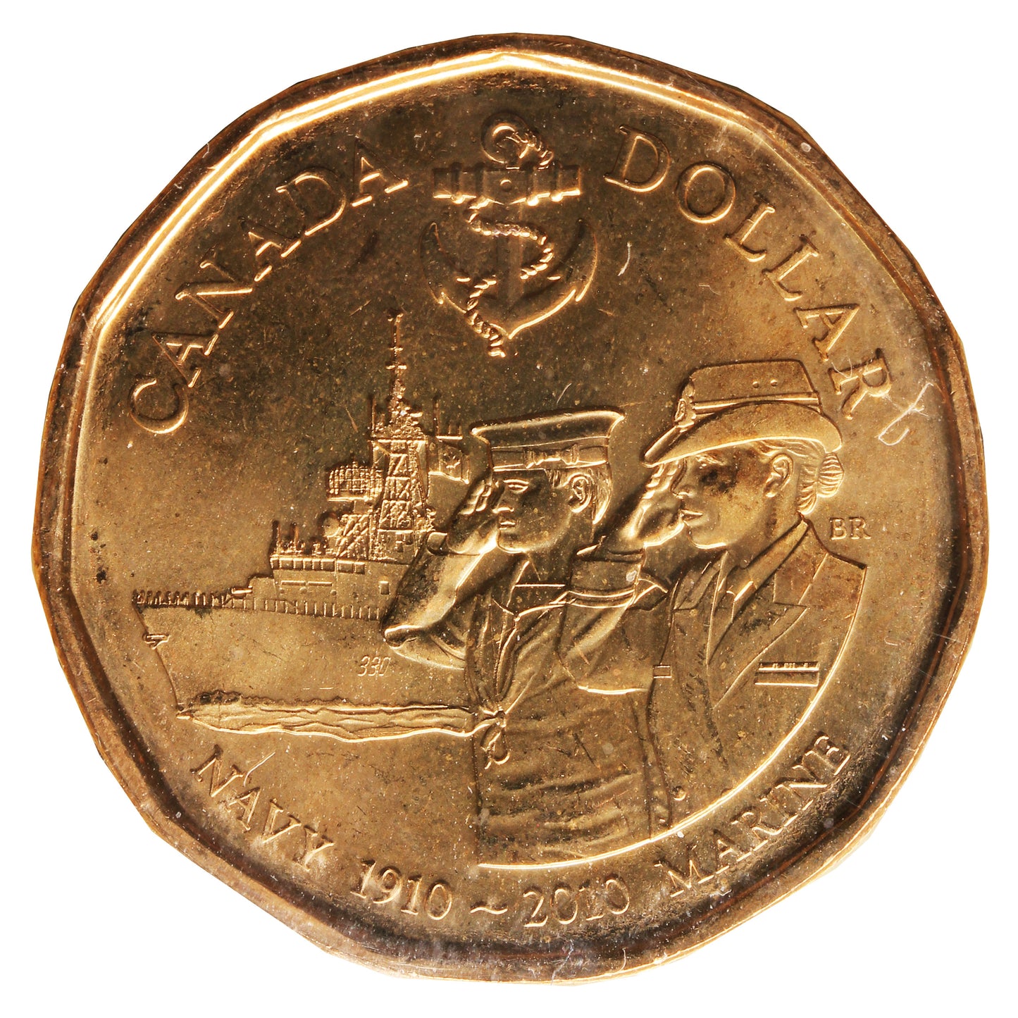 2010 Navy 100 Years Canada Dollar ICCS Certified MS-65
