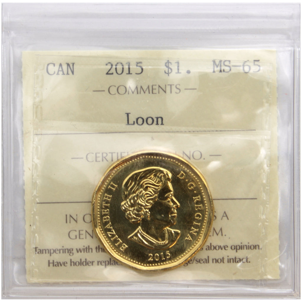 2015 Canada Loon Dollar ICCS Certified MS65