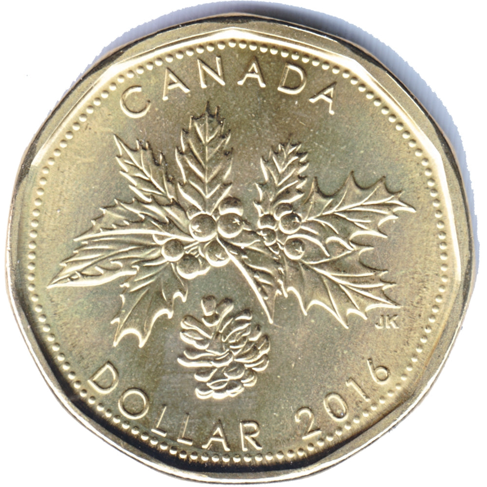 2016 Christmas Canada Dollar Brilliant Uncirculated (MS63)