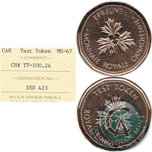 TT-100.24 (2006) Canada Test Token Dollar ICCS Certified MS67