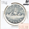 1946 Canada Dollar Brilliant Uncirculated (MS63) Cameo $