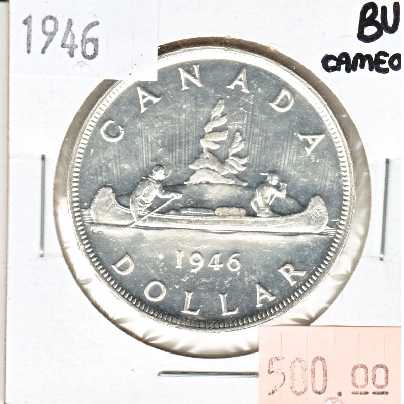 1946 Canada Dollar Brilliant Uncirculated (MS63) Cameo $