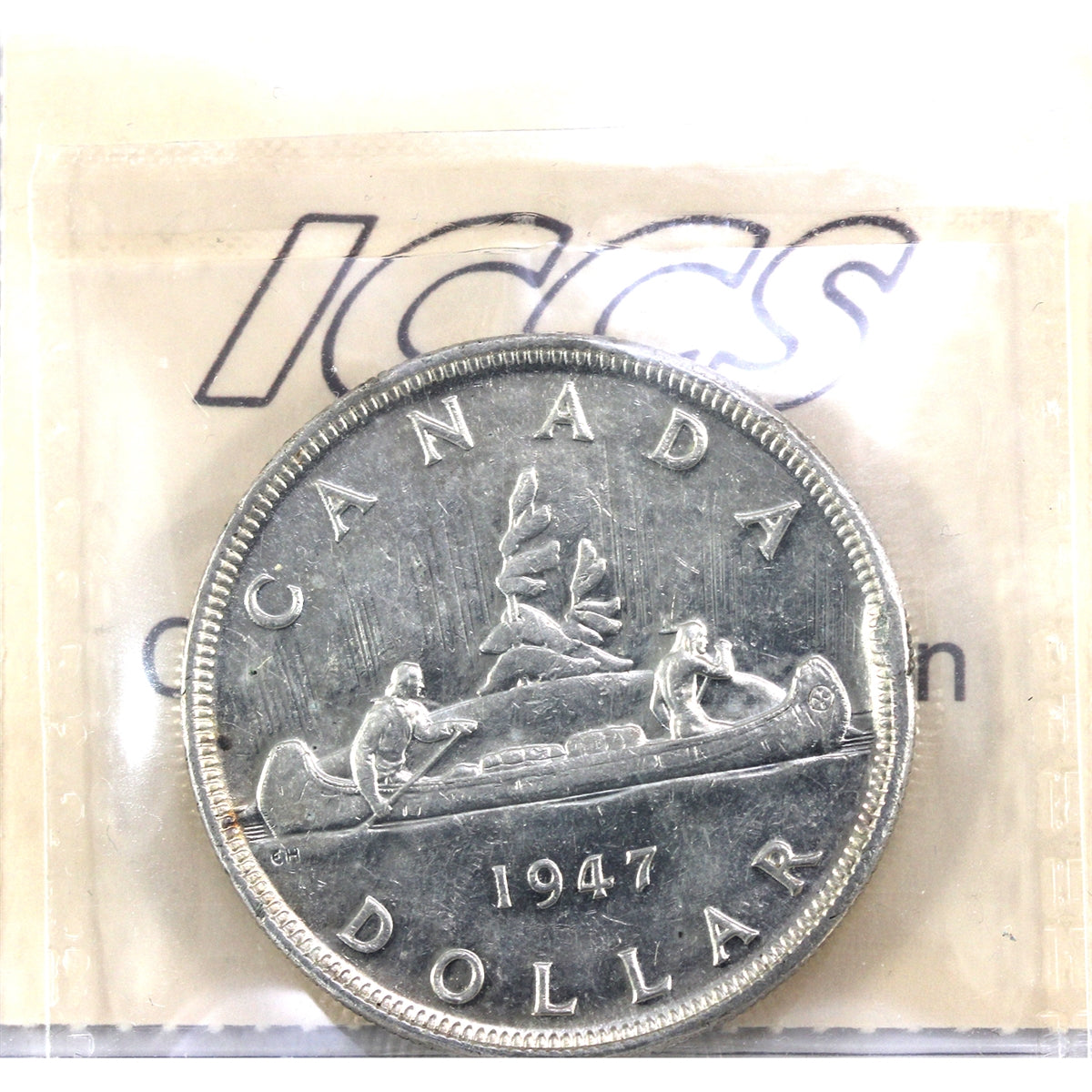 1947 Blunt 7 Canada Dollar ICCS Certified EF45