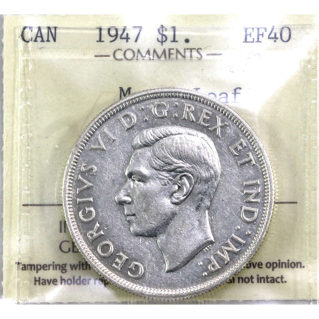 1947 Blunt 7 Canada Dollar ICCS Certified EF40