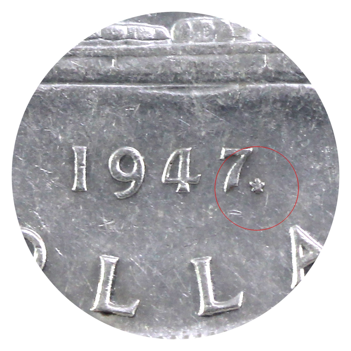 1947 Blunt 7 Canada Dollar ICCS Certified EF40