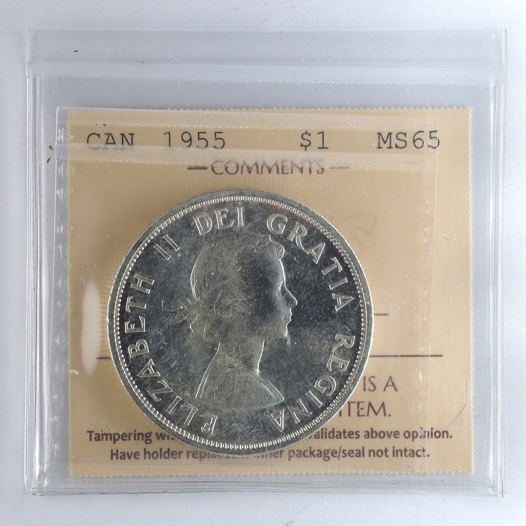 1955 Canada Dollar ICCS Certified MS65 (XVR 465)
