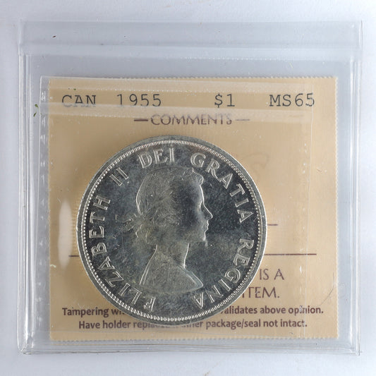 1955 Canada Dollar ICCS Certified MS65 (XVR 465)