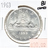 1963 Canada Dollar Brilliant Uncirculated Cameo (MS63)