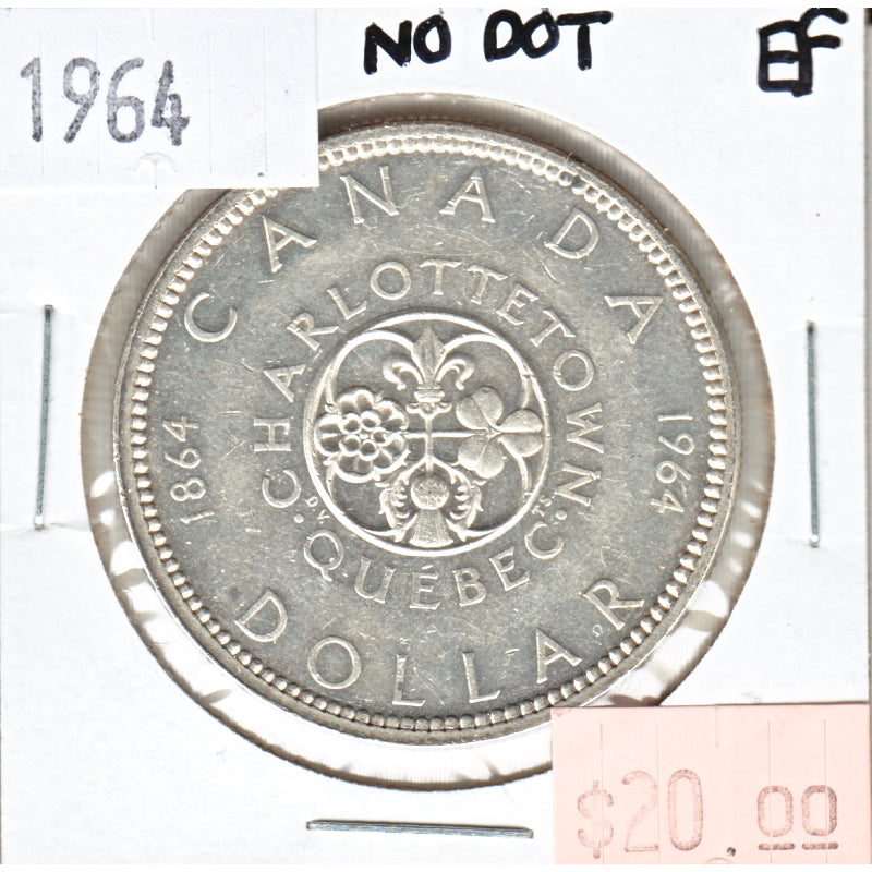 1964 No Dot Canada Dollar Extra Fine (EF40)