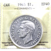 1945 Canada Dollar ICCS Certified EF40