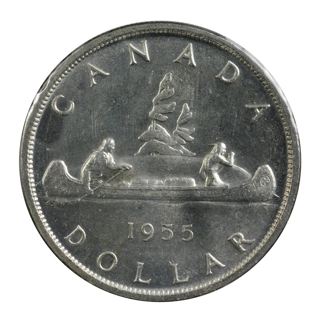 1955 Canada Dollar UNC+ (MS62) Cameo