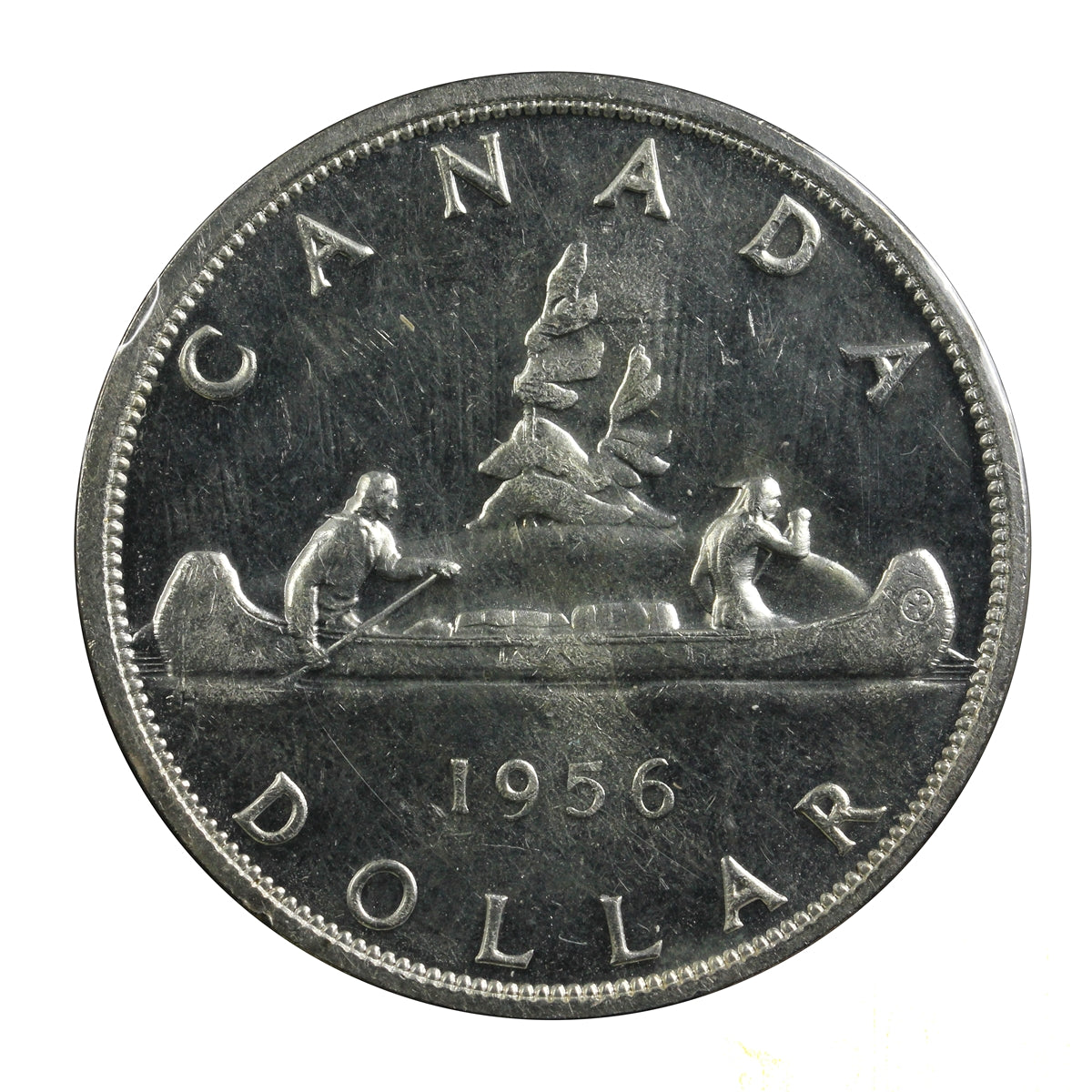 1956 Canada Dollar Uncirculated (MS60) Cameo