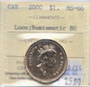 2000 Canada Loon Dollar ICCS Certified MS66 NBU