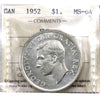 1952 NWL Canada Dollar ICCS Certified MS64