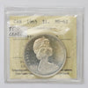1965 Medium Beads Ptd. 5 (Type V) Canada Dollar ICCS Certified MS62 Cameo